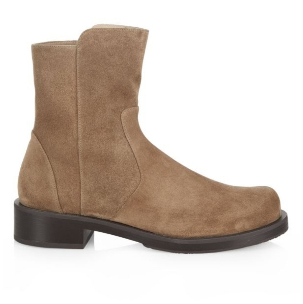 NIB$595 Stuart Weitzman 5050 Bold Zip Bootie Khaki Ankle Boots 11 - Picture 3 of 16